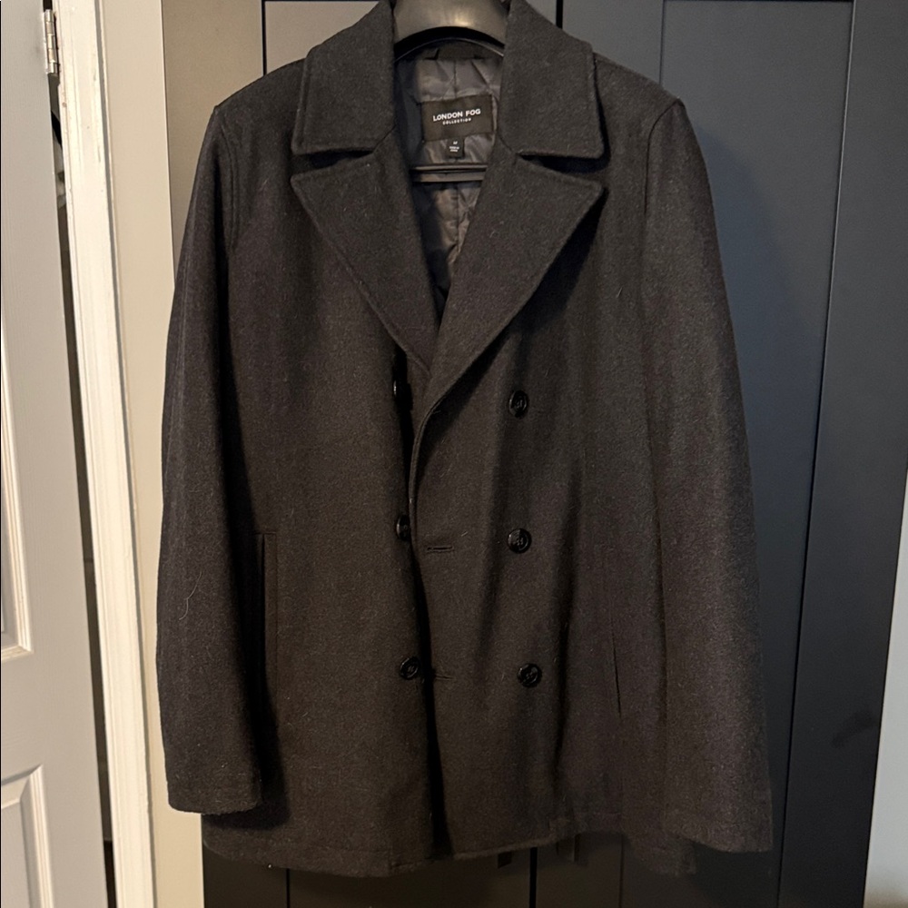 London Fog Black Pea Coat